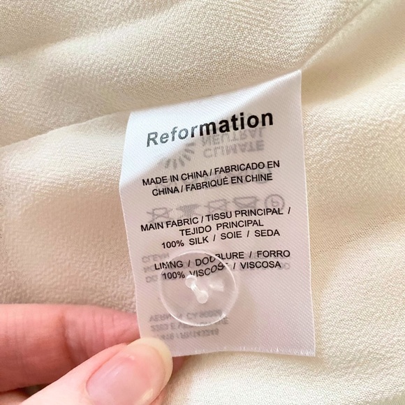 NEW Reformation Earl Silk Dress Crista 2 - Picture 11 of 12